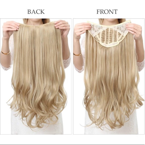 ✨24” WINE RED FULL HEAD UPART 1 PEICE CLIP INS*NWT main image 4